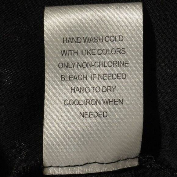 Daniel Rainn · Sheer Tunic Blouse · Small · Ruffle Collar Split V-Neck · Black - Picture 11 of 11